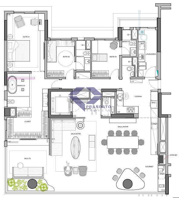 Apartamento à venda com 4 quartos, 211m² - Foto 15