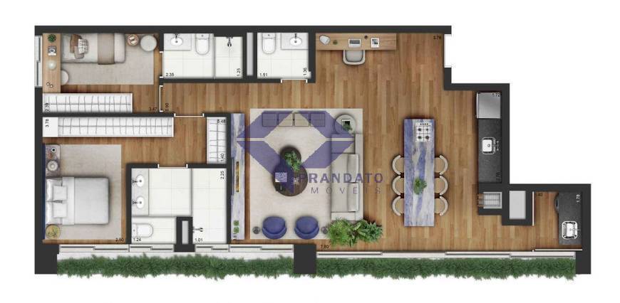 Apartamento à venda com 2 quartos, 105m² - Foto 13